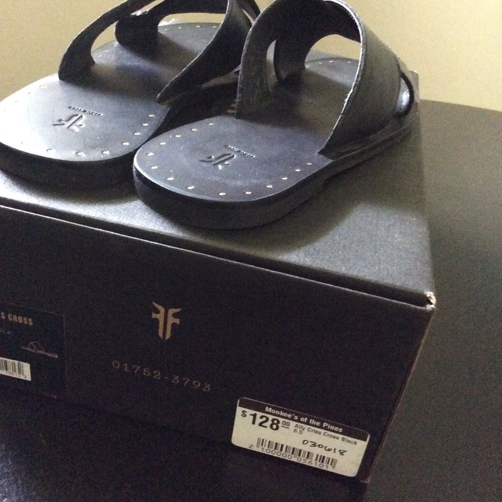MadeWell FRYE SANDALS shoe 6.5 black leather NEW!! - Picture 7 of 7